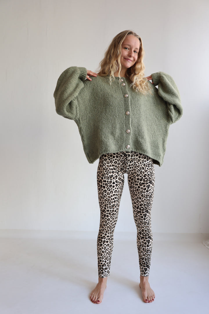 Leggings mit Leoprint aus Viskose Bibi