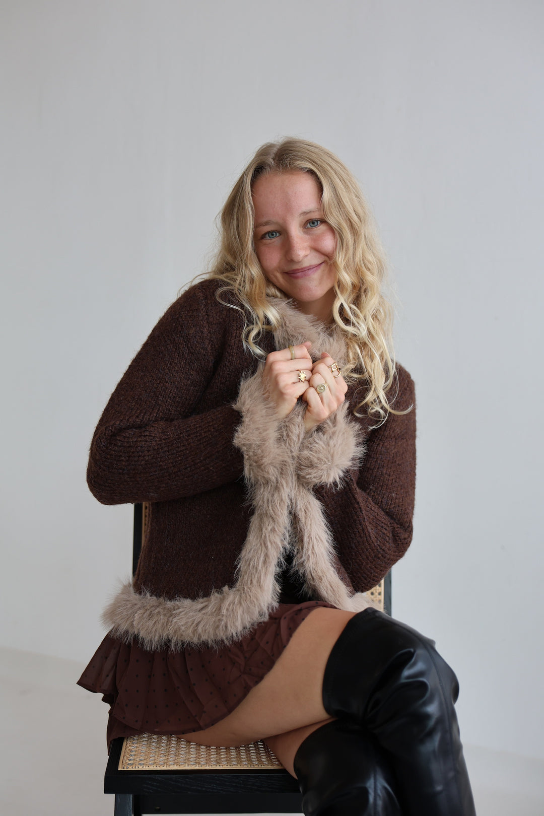 Coco Faux Fur Cardigan