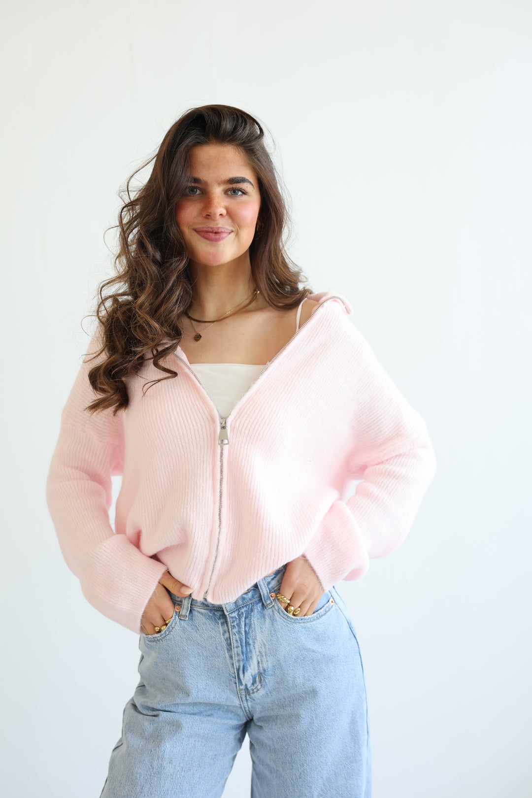 Casual Zipper Cardigan