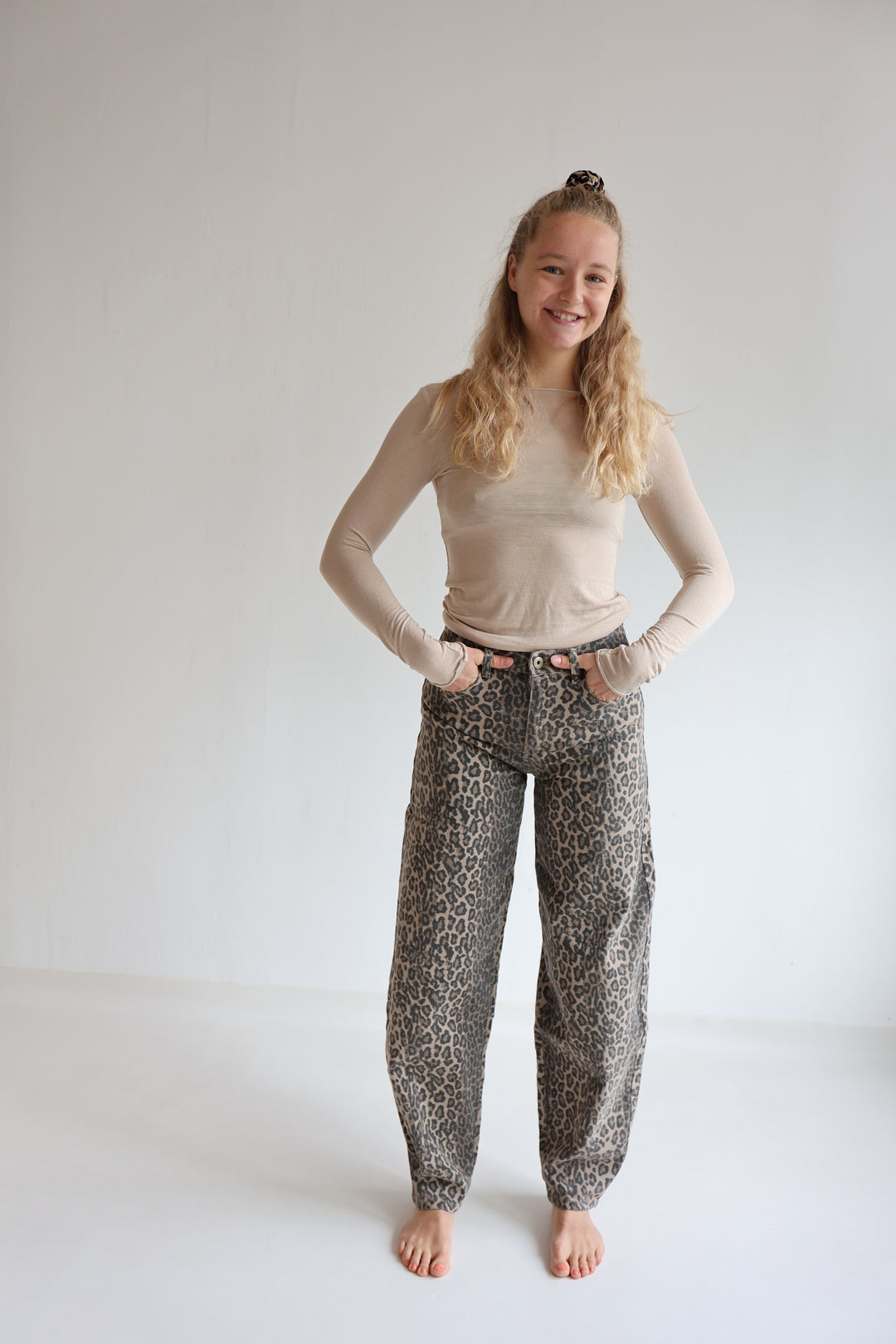 Barrel Jeans Wild Print