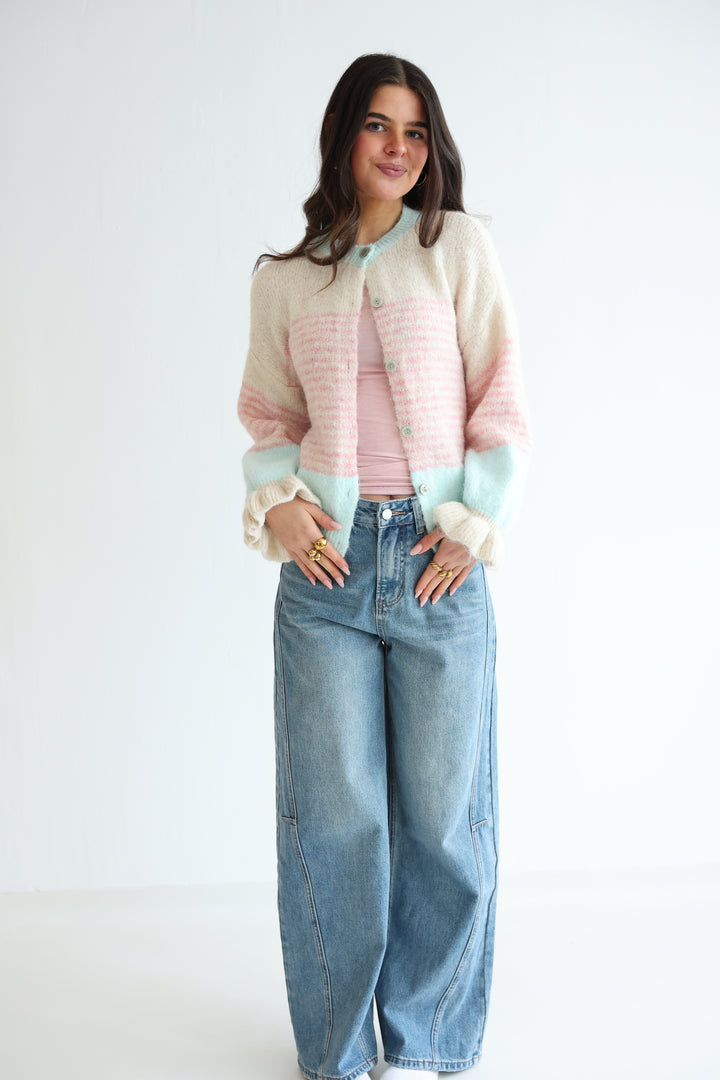 Candy Stripe Knit Cardigan