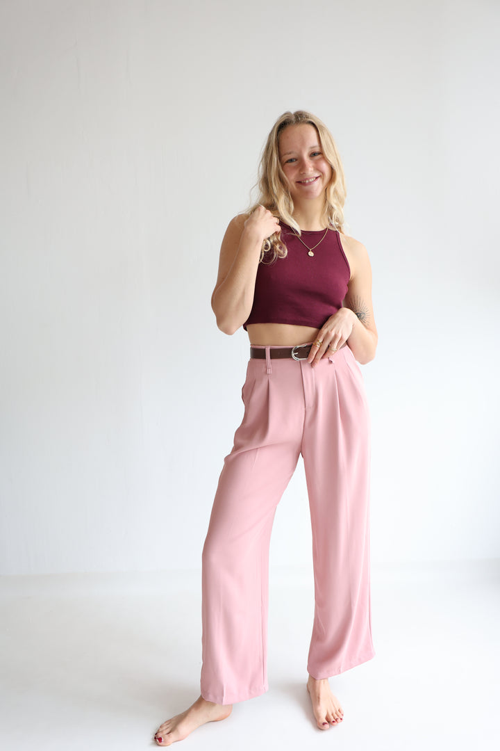 Bundfaltenhose mit Gürtel Anna