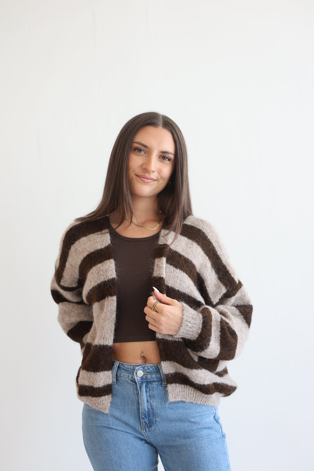 Chunky Striped Cardigan
