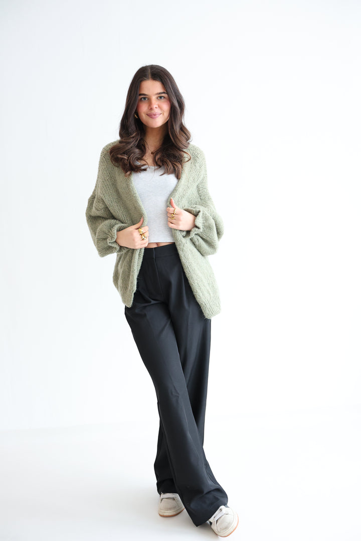 Offener Cardigan mit Rüschenärmeln Clara