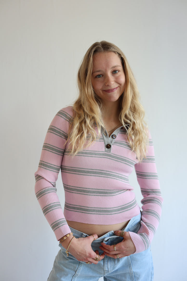 Ripped Polo Longsleeve Nele