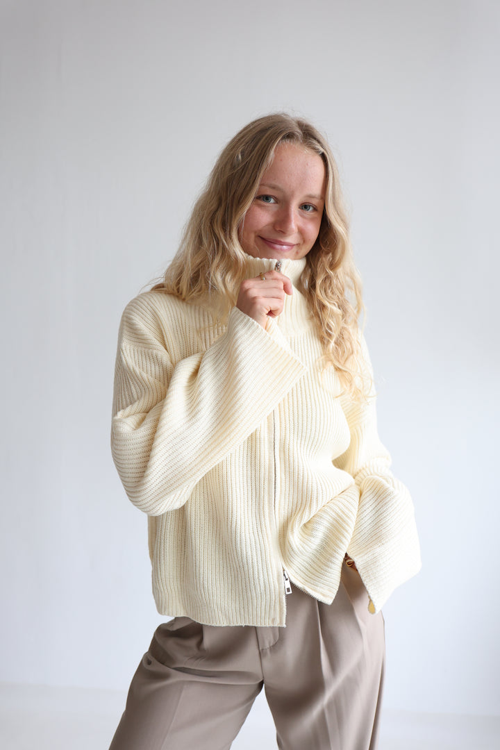 Soft Glow Zip Cardigan