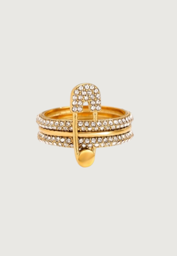 Ring Diamond Safety Pin