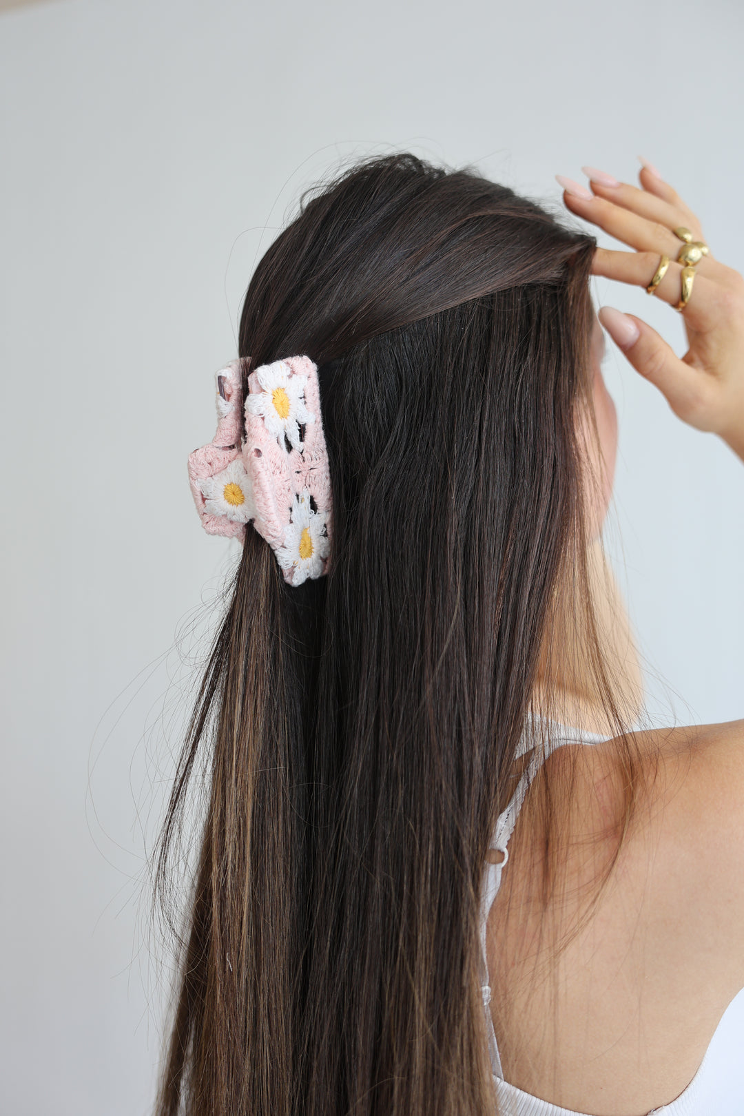 Floral Crochet Hair Clip