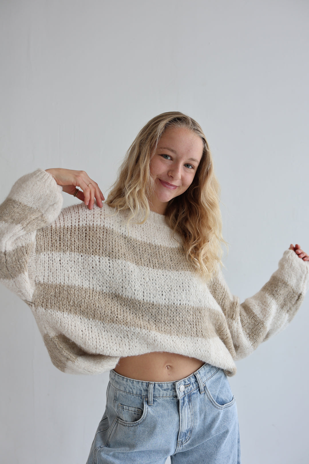 Fluffy Blockstripes Pullover Hannah