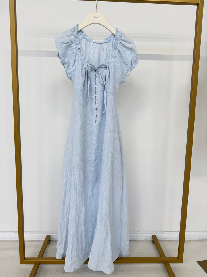 TAFFY PASTEL RUFFLE MIDI DRESS GR.M/L SOFT BLUE (B-WARE)