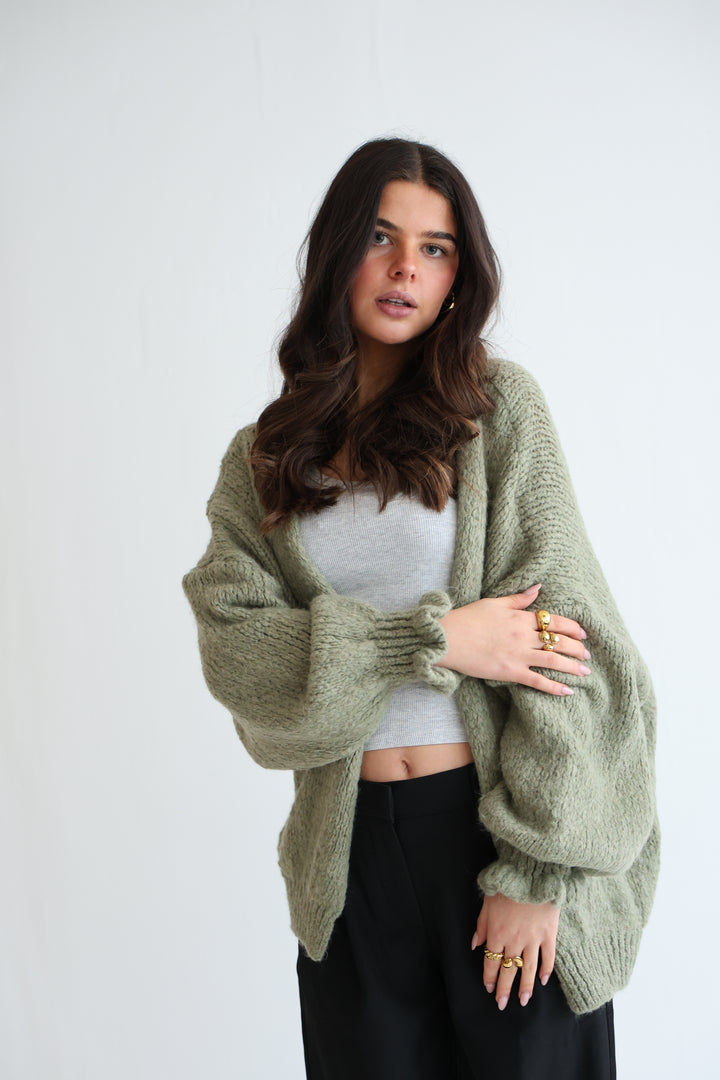 Offener Cardigan mit Rüschenärmeln Clara