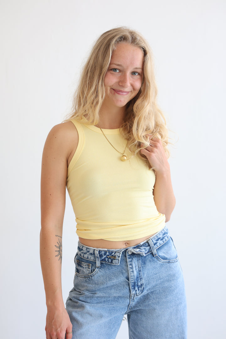 Slim Fit Ribbed Tanktop