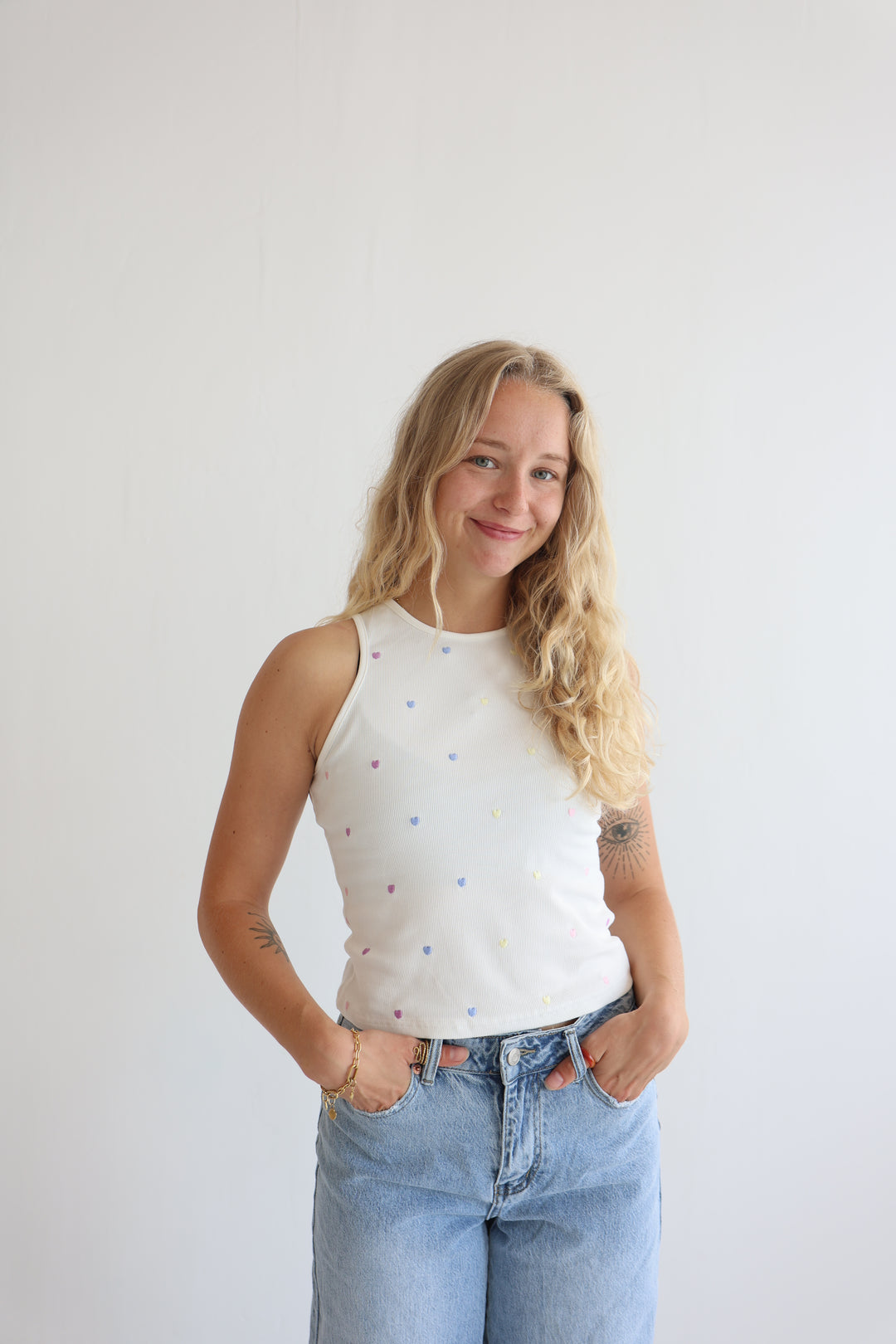 Happy Hearts Colorful Tanktop