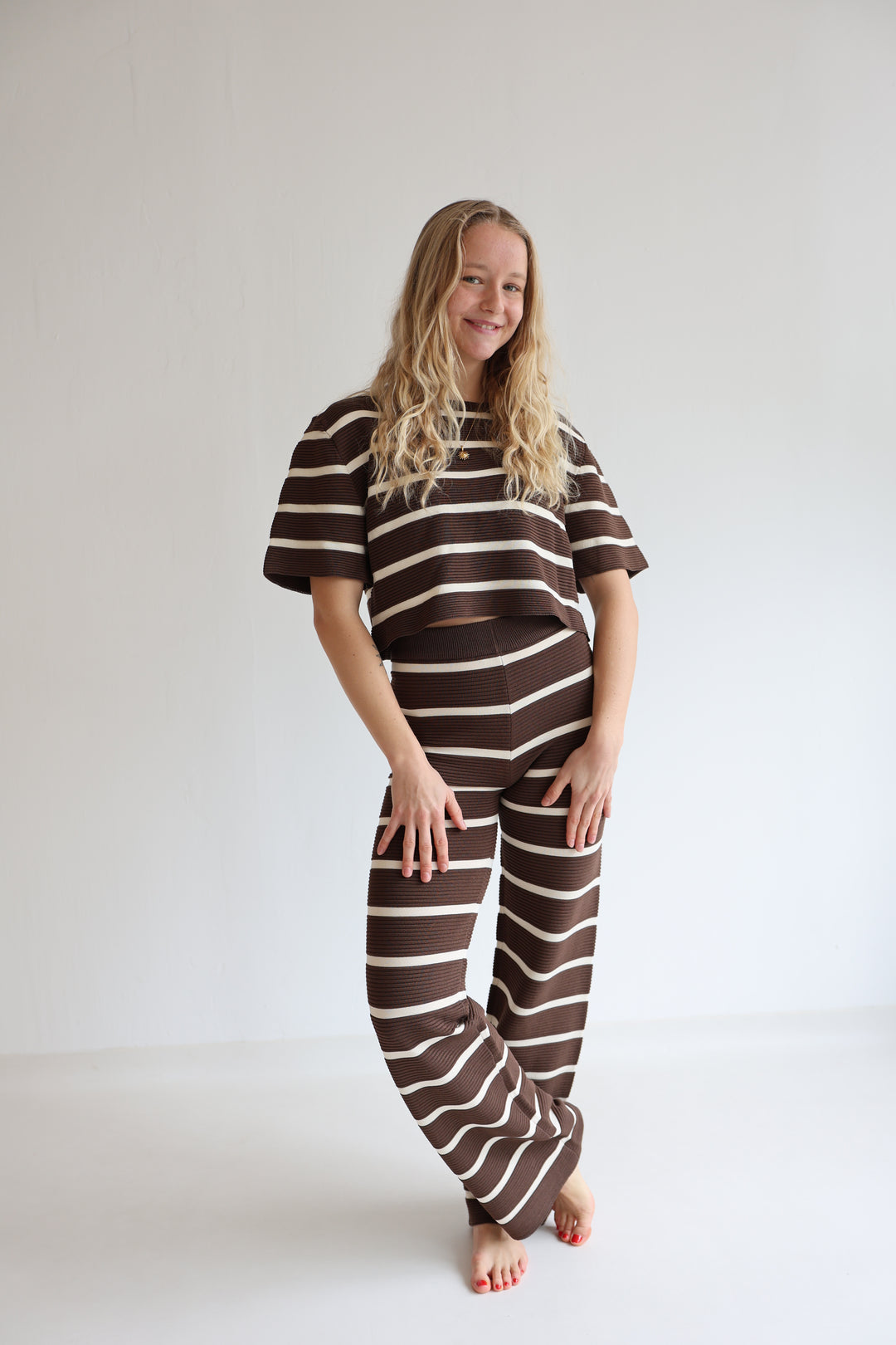 Lange gestreifte Hose Sandy Stripes