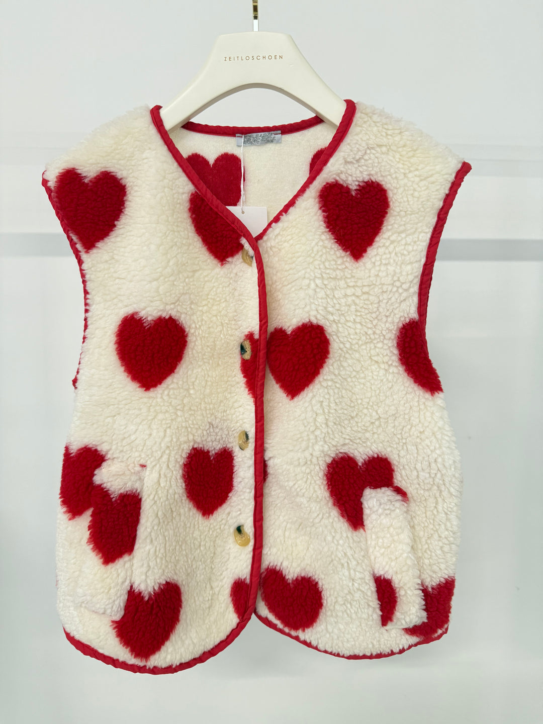 TEDDYWESTE MIT HERZPRINT (B-WARE)