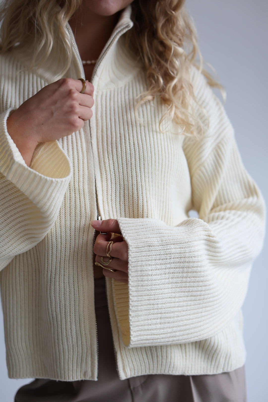 Soft Glow Zip Cardigan