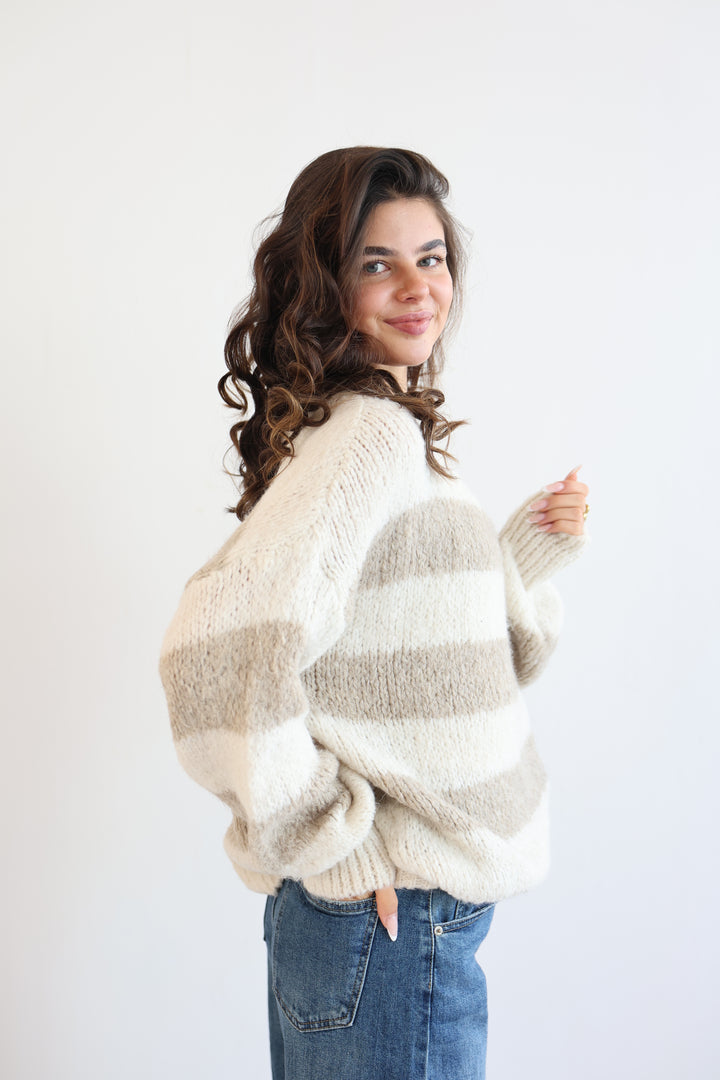 Fluffy Blockstripes Pullover Hannah