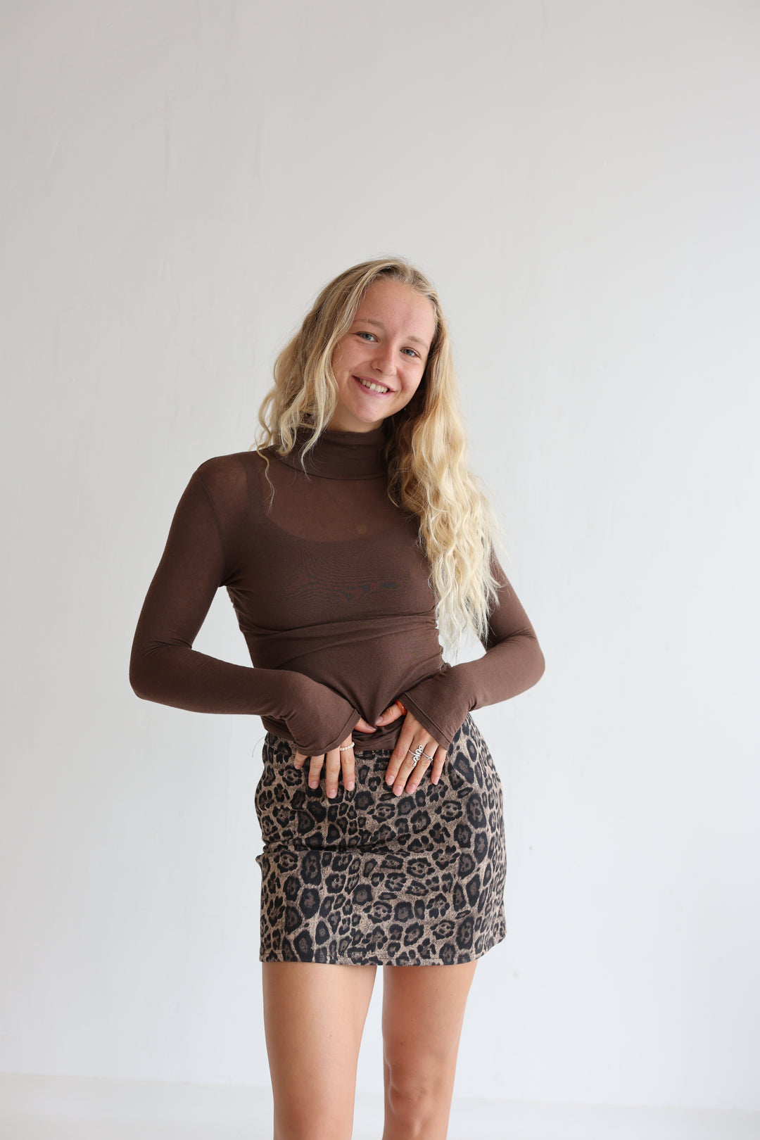 Cashmere Longsleeve mit Kragen Liliana (einfarbig)