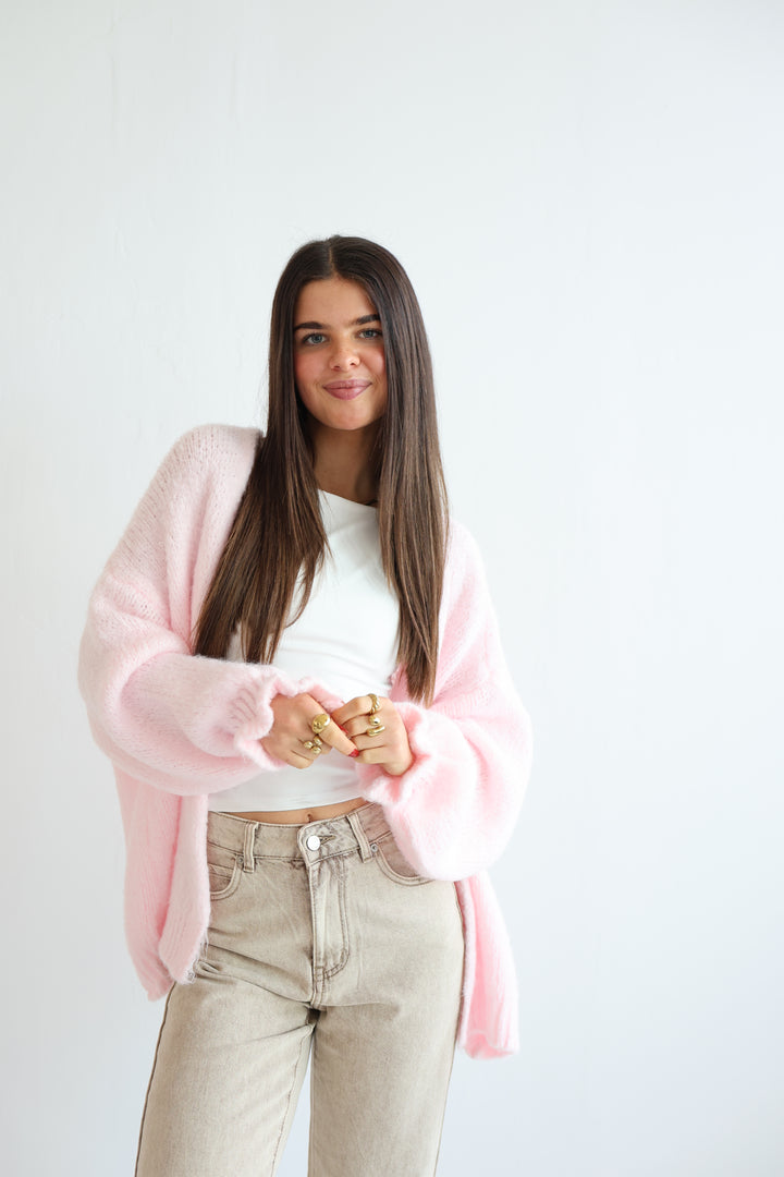 Offener Cardigan mit Rüschenärmeln Clara