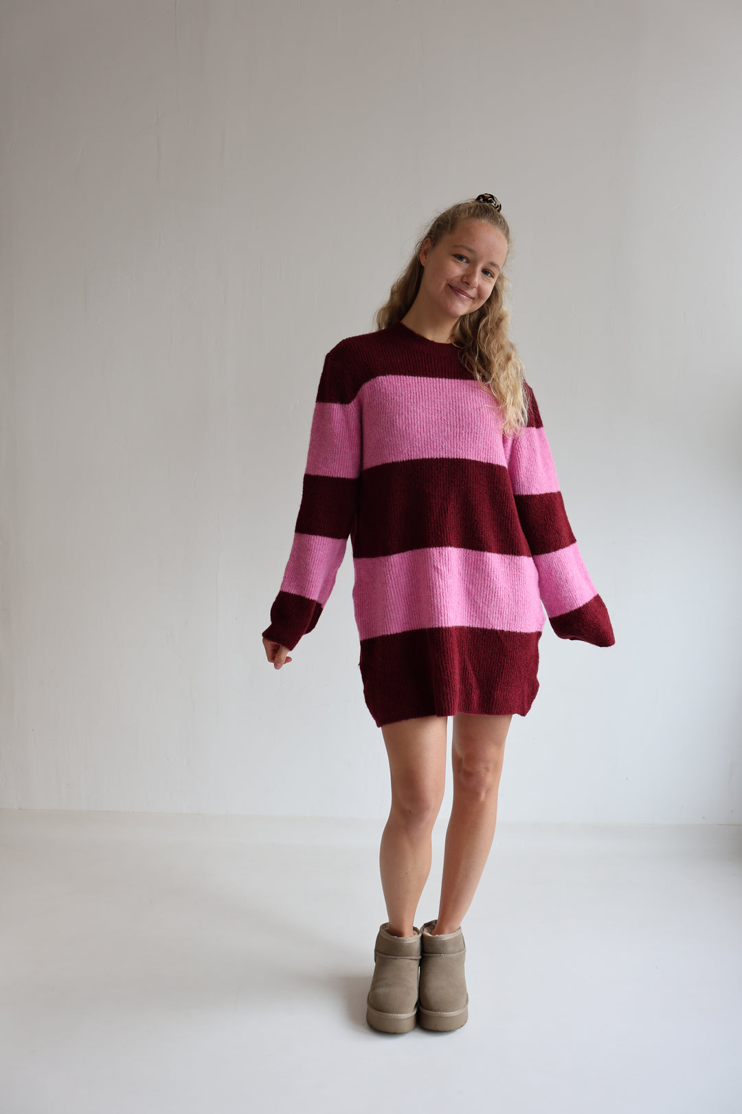 Soft Stripe Knit Dress