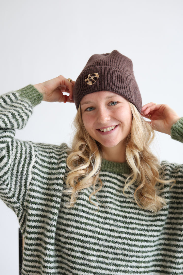 Mütze Leopard Heart