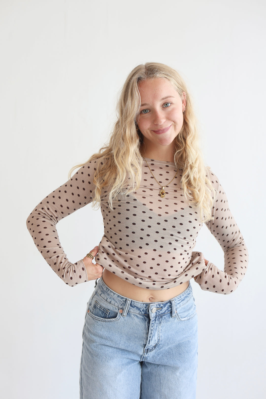 Polka Dots Cashmere Longsleeve