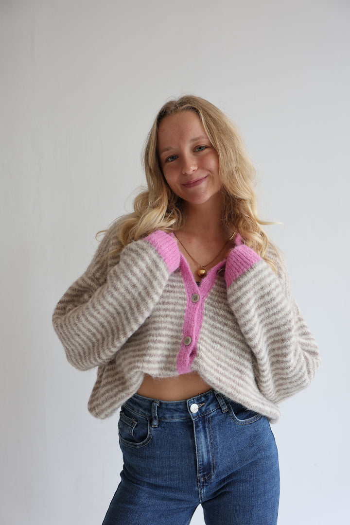 Gestreifter Cardigan Moodline Knit