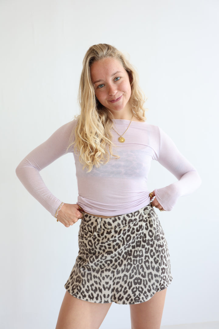 Leopard Print Skort