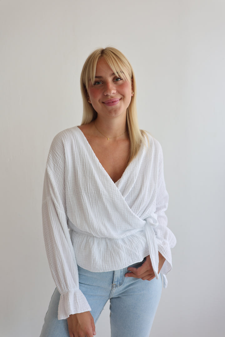 Wickelbluse aus Musselin Melly