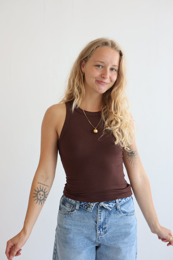 Slim Fit Ribbed Tanktop
