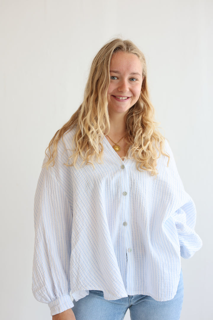 Musselinbluse Casual Stripes