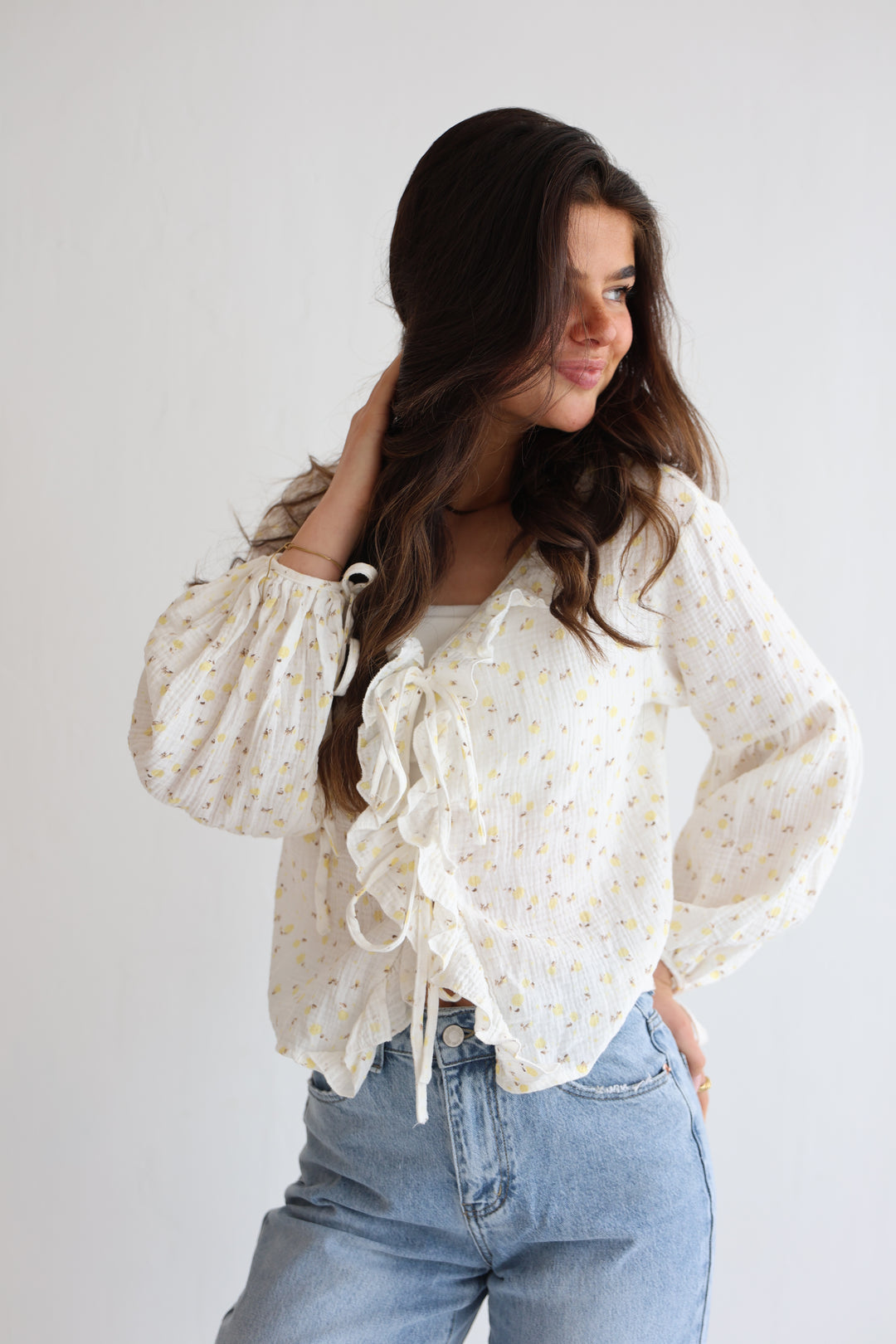 Rosy Ruffle Cardigan