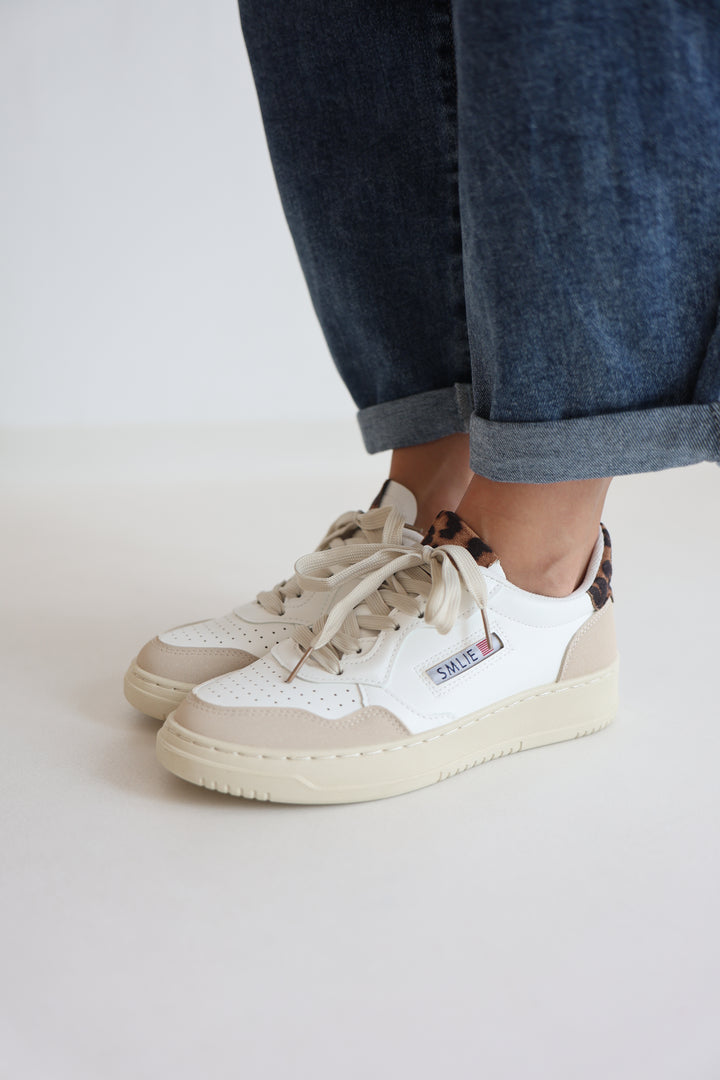 Leopard Trim Sneakers
