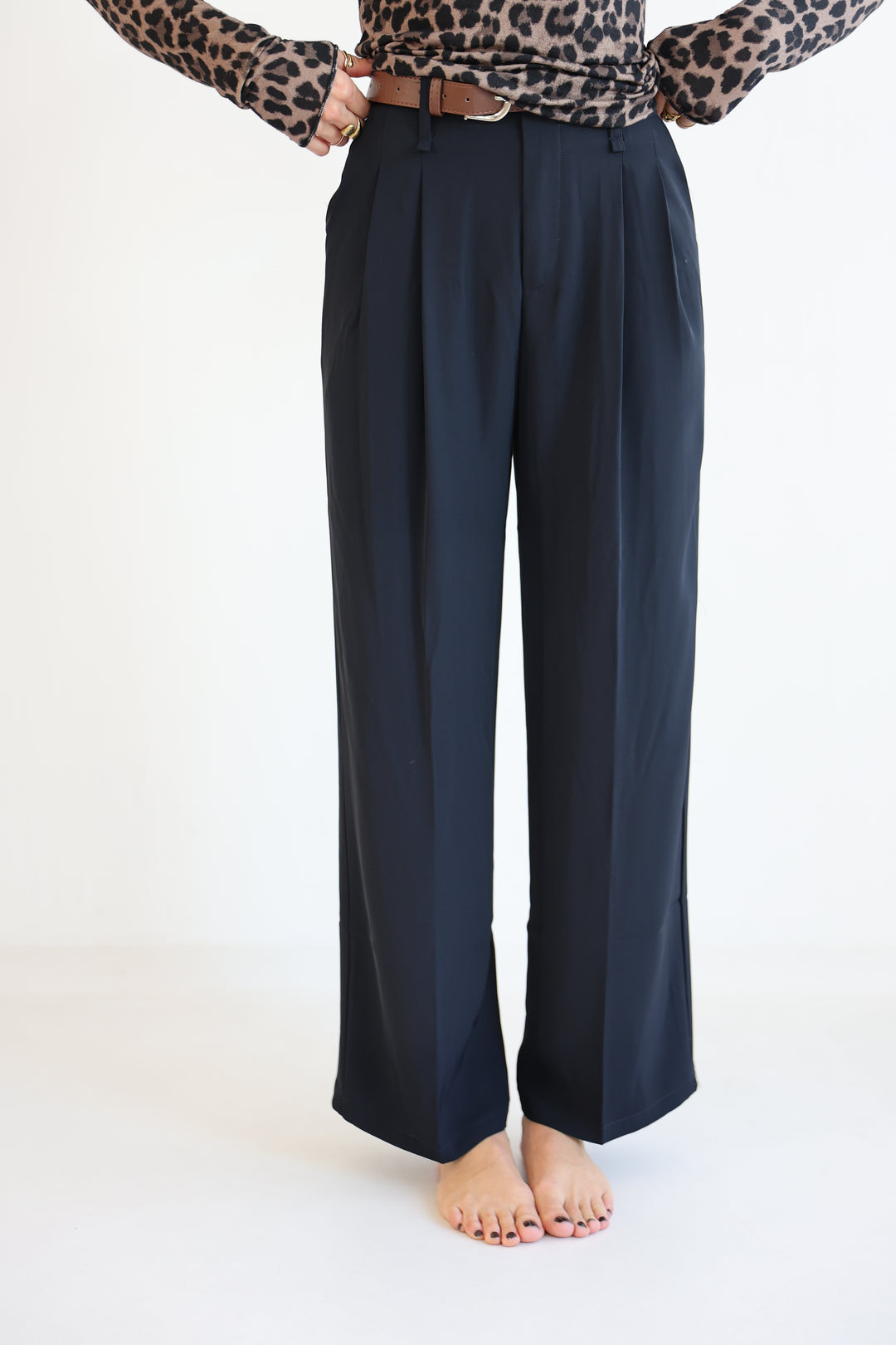 Bundfaltenhose mit Gürtel Anna