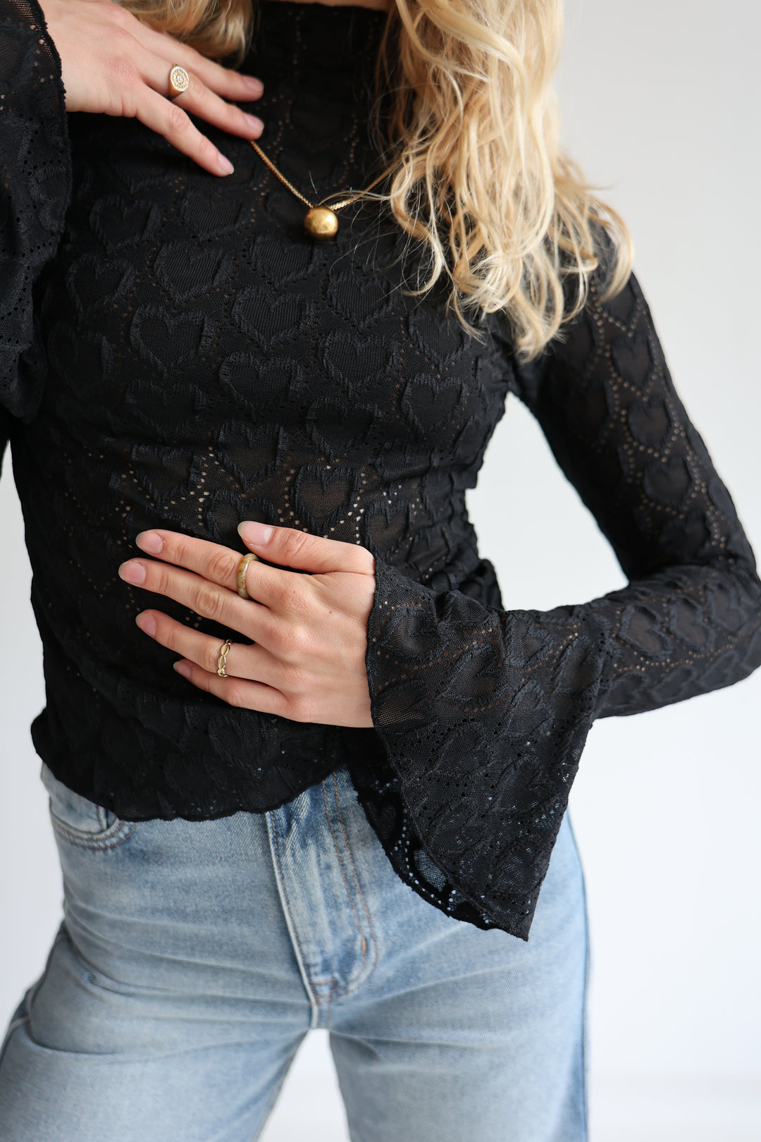 Spitzenlongsleeve Heartful