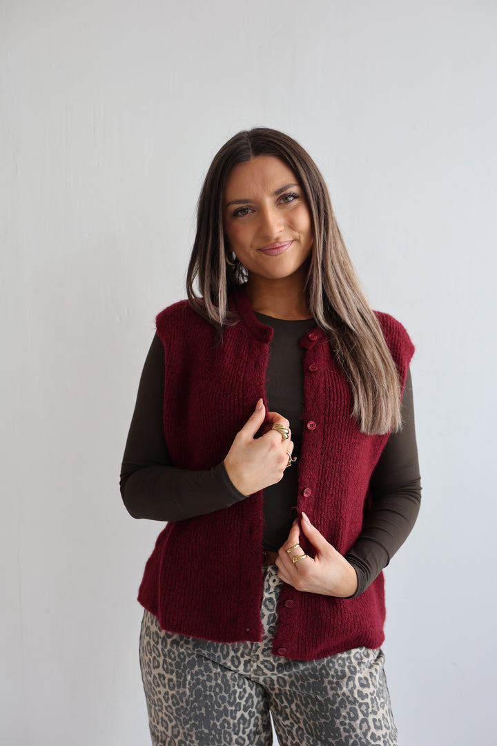 Einfarbige Weste Jolina