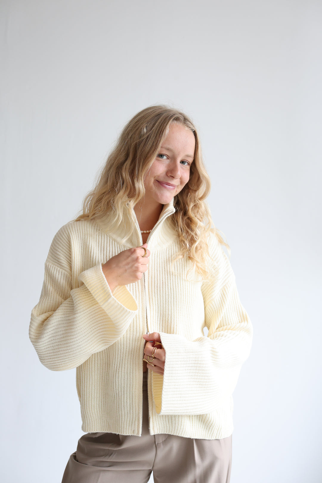 Soft Glow Zip Cardigan