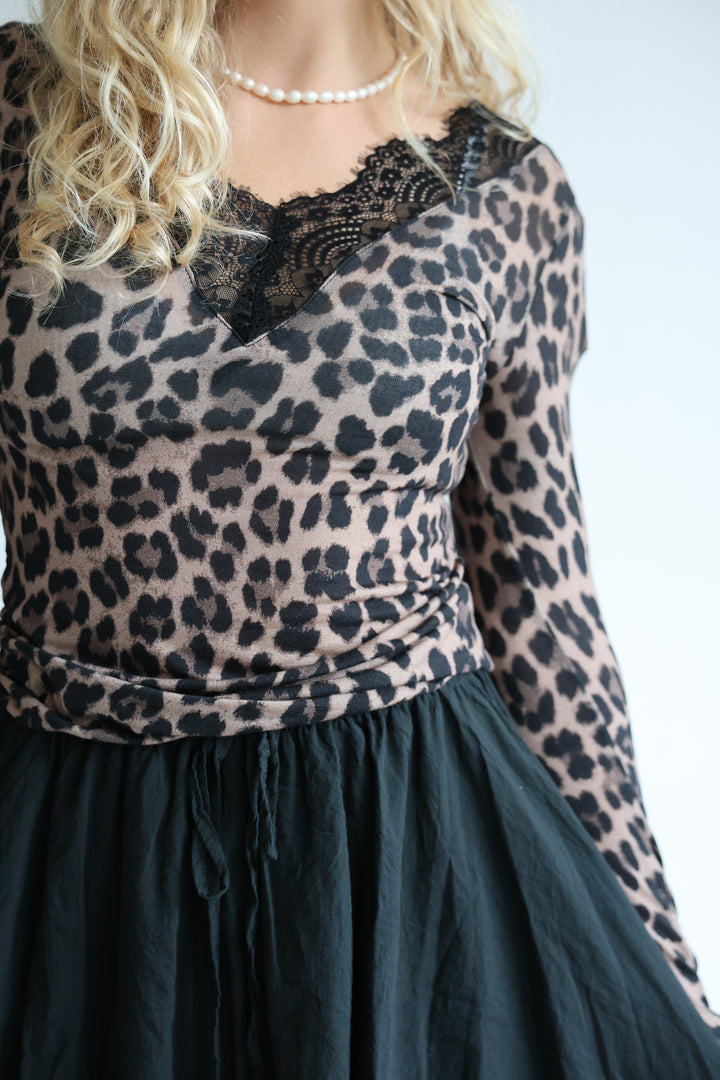 Cashmere Longsleeve Mesh Lace