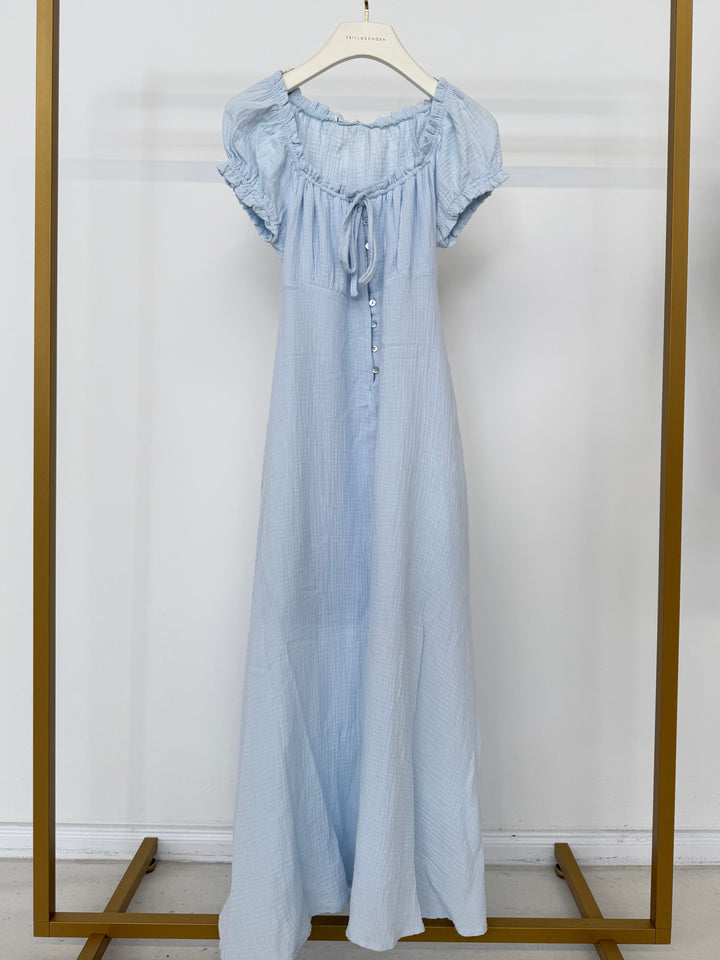 TAFFY PASTELL RUFFLE MIDI MIDI DRESS SOFT BLUE GR.M/L (B-WARE)