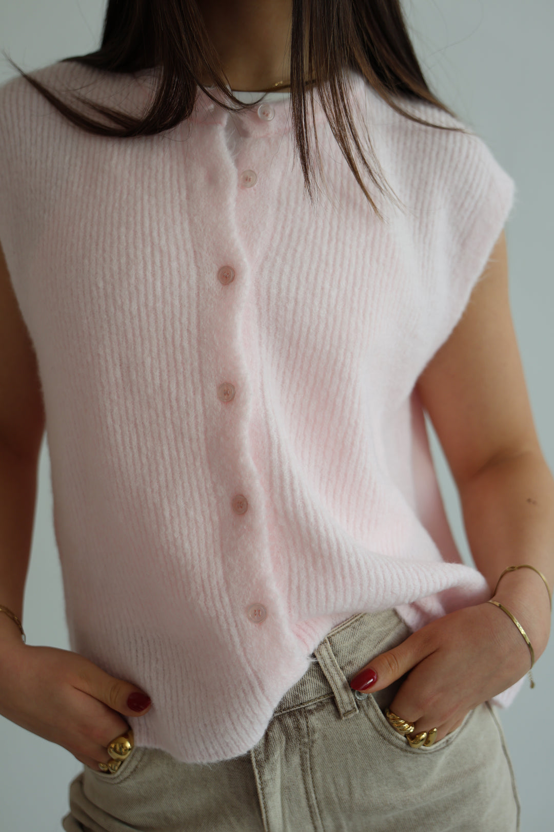 Einfarbige Weste Jolina