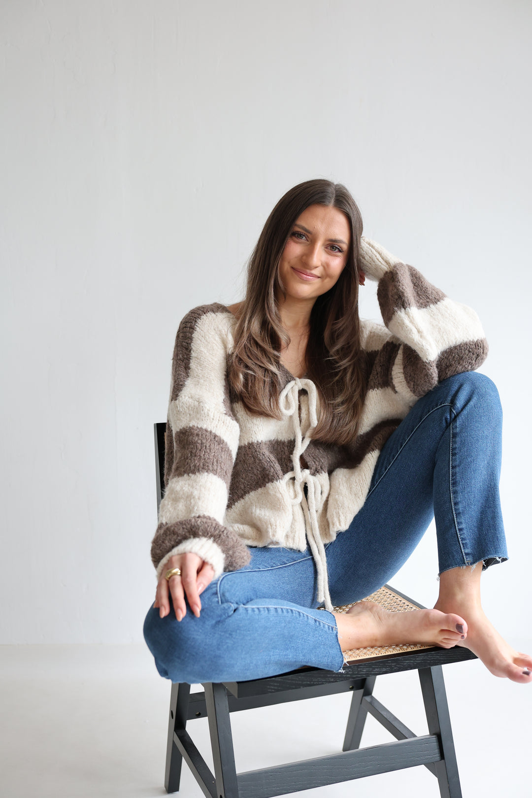 Gestreifter Cardigan Luana