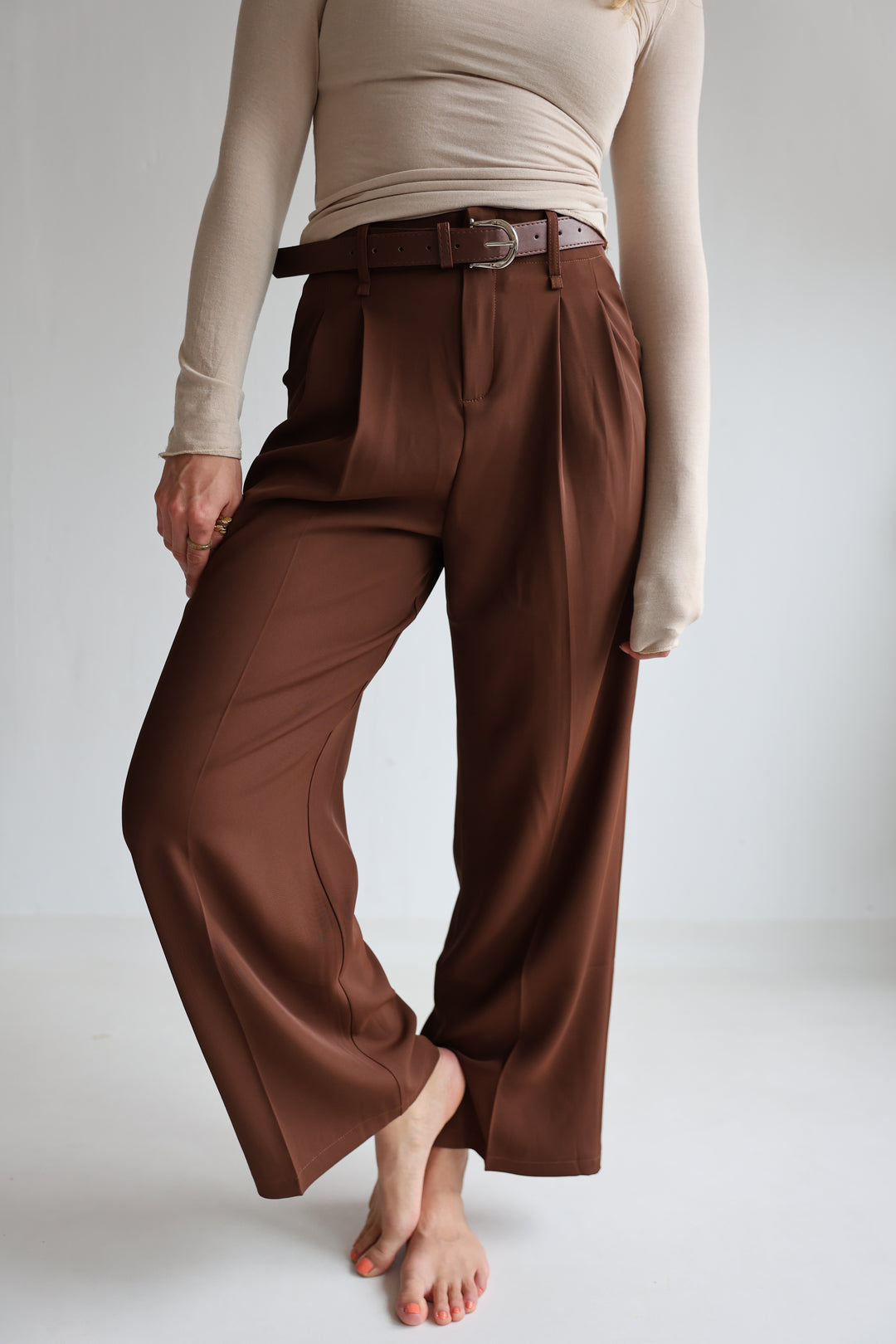 Bundfaltenhose mit Gürtel Anna