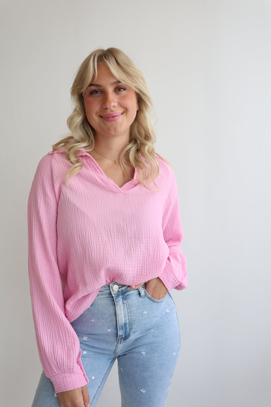 Schlupfbluse aus Musselin Chloe