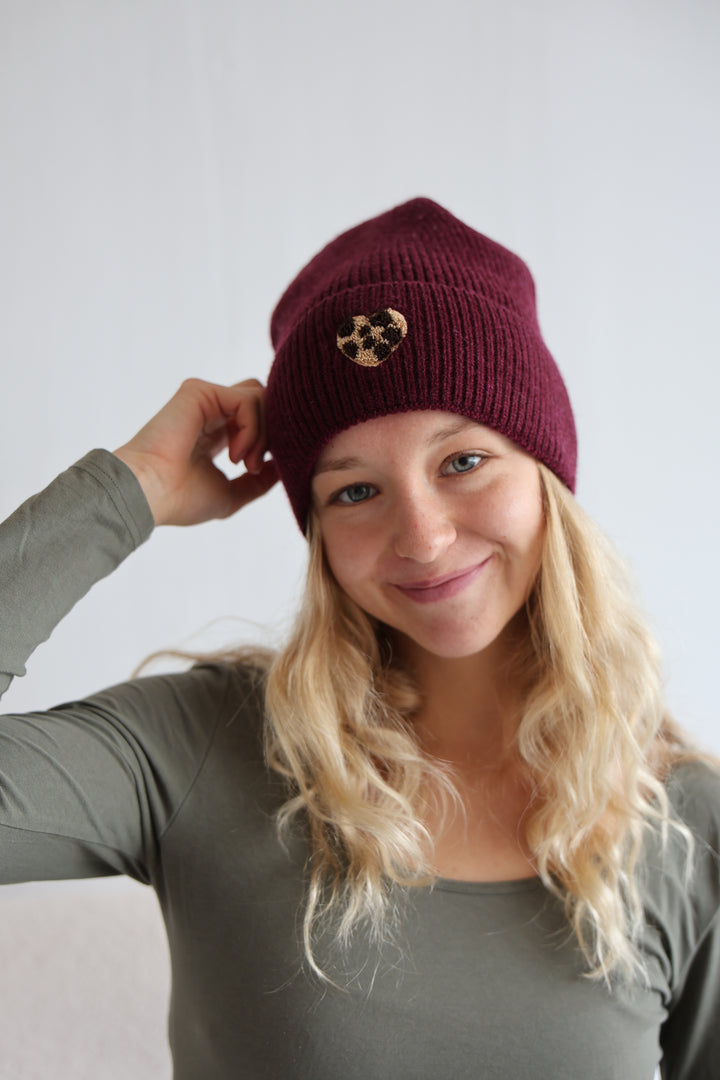 Mütze Leopard Heart