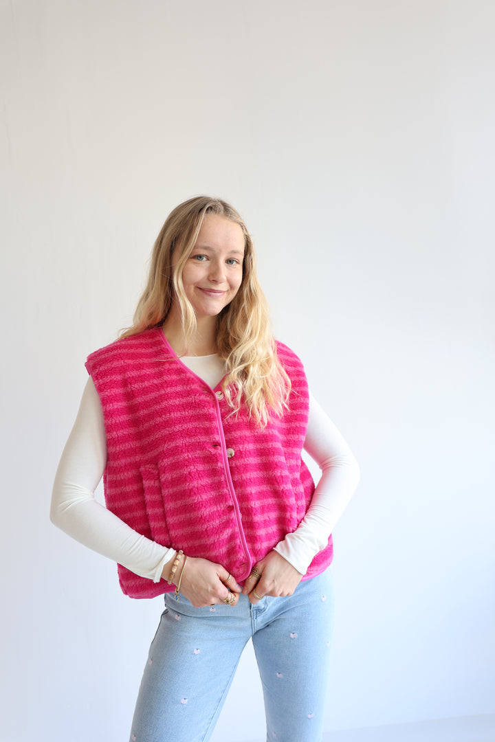 Striped Teddy Vest