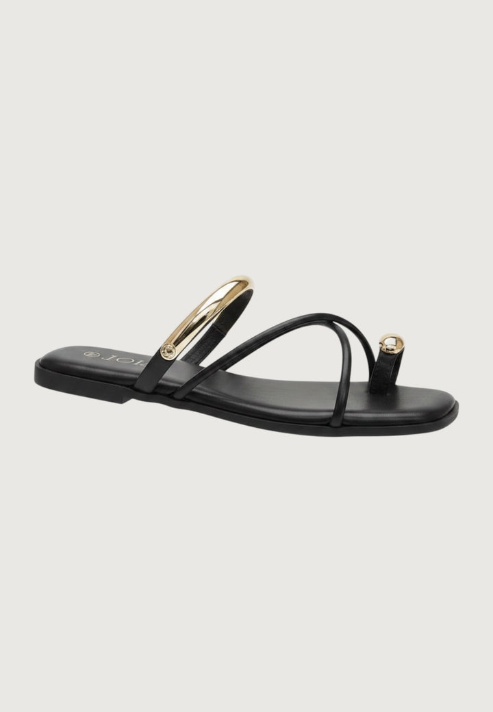 Gold Trim Toe Ring Sandals