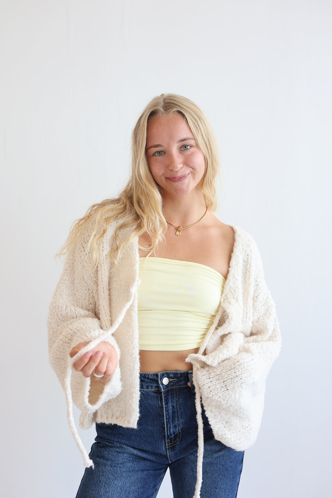 Cardigan Fluffy Tie