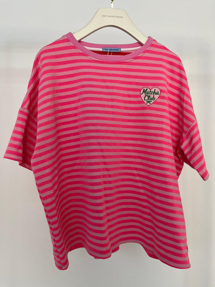 SHIRT MATCHA CLUB GESTREIFT PINK (B-WARE)