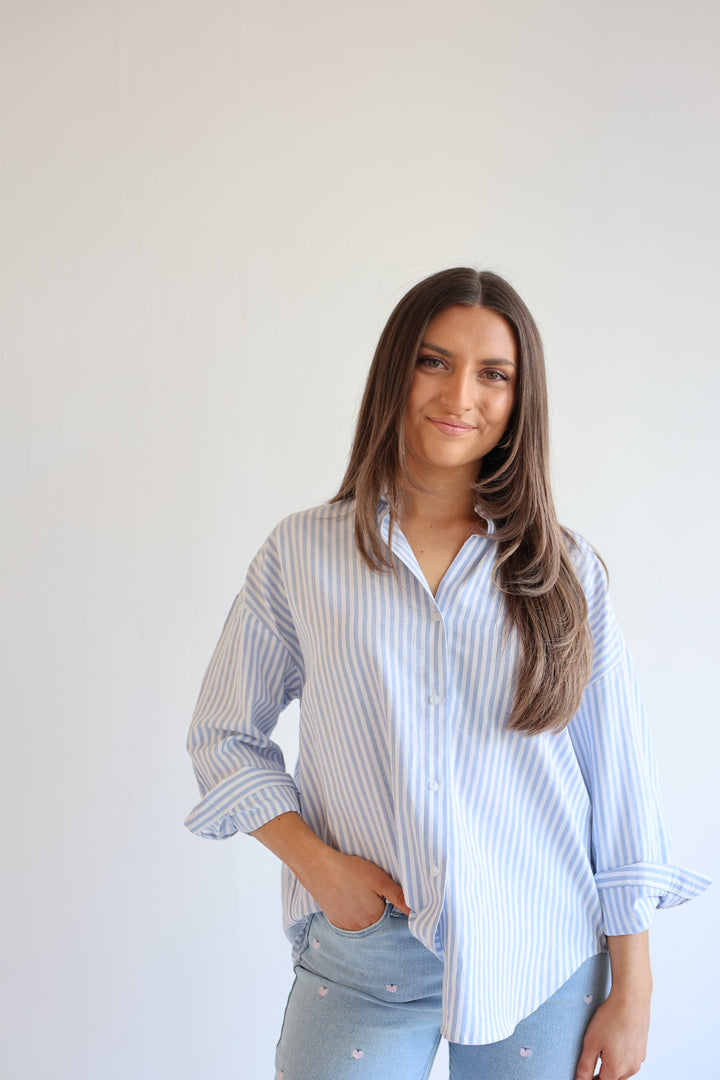 Striped Cotton Blouse