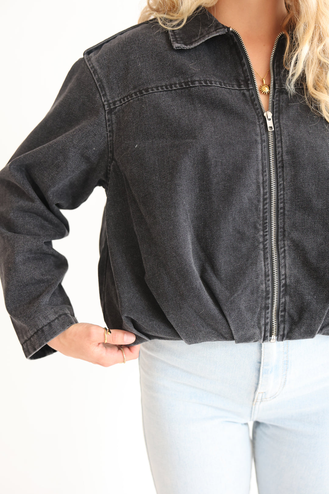 Nova Zip Denim Jacket